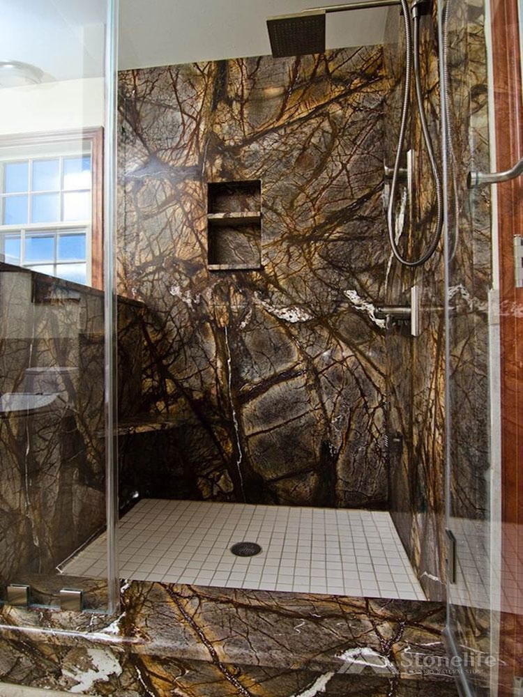 Đá Marble Nâu Rừng Mưa (Rainforest Brown) - Ảnh 15