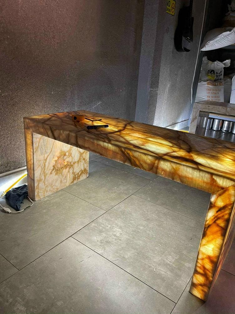 Đá Xuyên Sáng Vàng Vân Rễ Cây – Golden Onyx - Ảnh 21