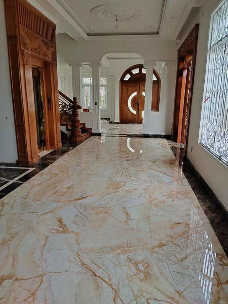 Đá Xuyên Sáng Vàng Vân Rễ Cây – Golden Onyx - Ảnh 33