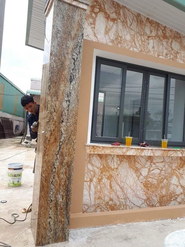 Đá Xuyên Sáng Vàng Vân Rễ Cây – Golden Onyx - Ảnh 11