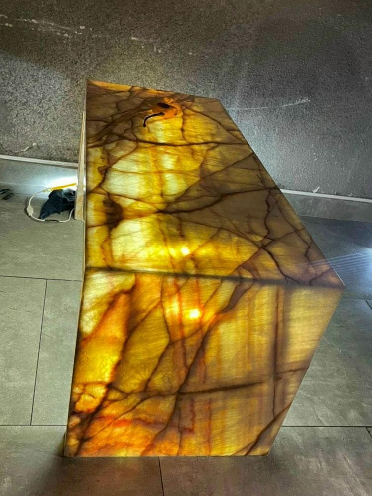 Đá Xuyên Sáng Vàng Vân Rễ Cây – Golden Onyx - Ảnh 16