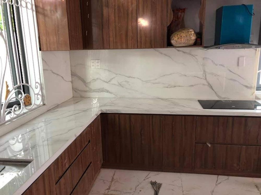Đá Nhân Tạo Trắng Sứ Vân - Ảnh 3
